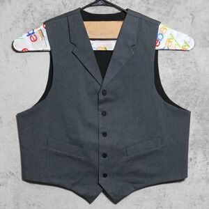 Frontier Classics Vest Mens XL Gray Twill Canvas Western Frontier Rodeo Cowboy